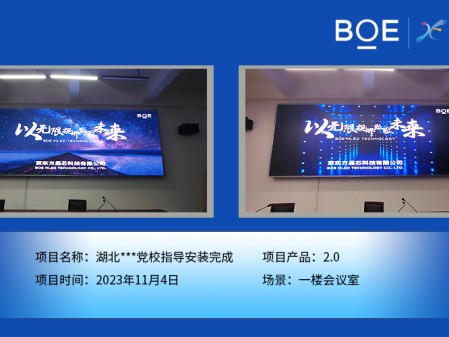 潛江湖北**黨校1樓會議室P2.0指導安裝完畢