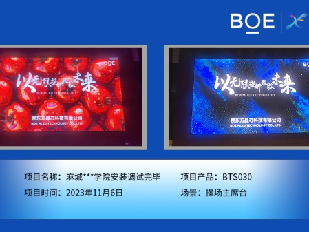潛江麻城**學院操場主席臺BTS030安裝調試完畢
